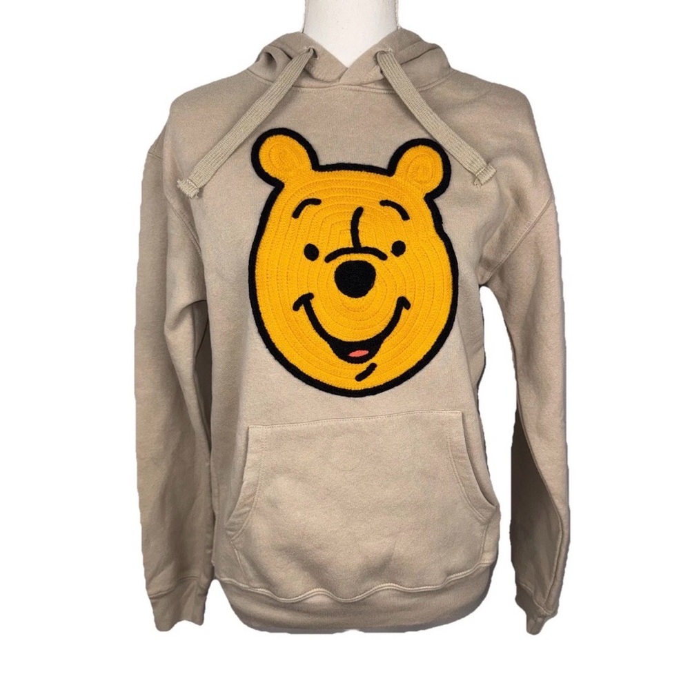 Disney's Winnie The Pooh Pullover Fleece Hoodie Sweatshirt Women’s XS Sand Tan - Picture 1 of 10